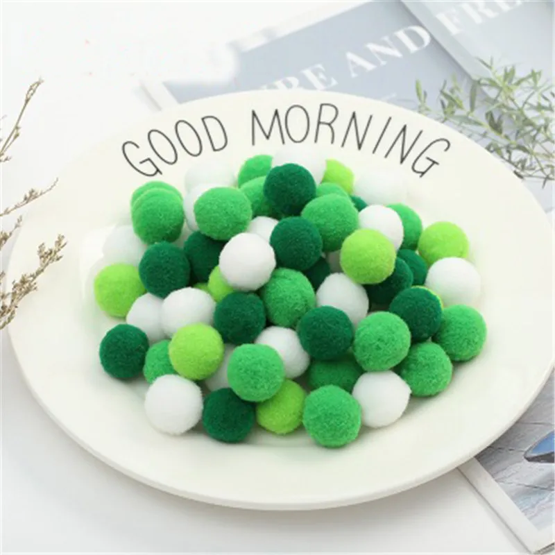 Pompoms 8/10/15/20/25/30mm Soft Pompons Colorful Fluffy Plush Craft DIY Pom Pom Fur Ball Pon Pon Home Decoration Kids Toys 10g