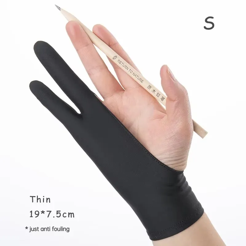 Anti-touch Two-Finger Hand Painting Gloves For Tablet Digital Board Screen Touch Drawing Anti-fouling Oil Painting Art Supplies