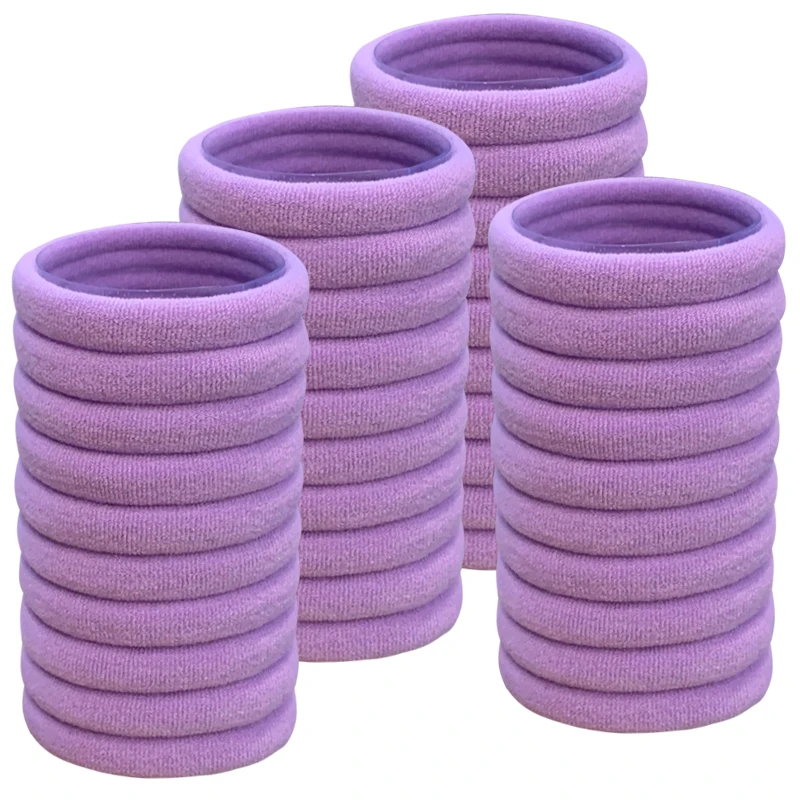50 pz/set cotone elastici per capelli per le donne coda di cavallo fasce per capelli morbide accessori per capelli moda 4.5CM elastici per capelli Unisex