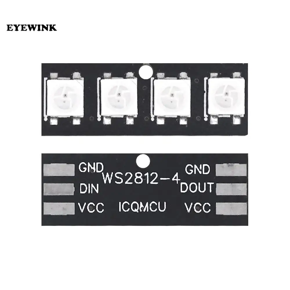 1PCS 4 bit WS2812 light bead module strip light bar full-color driving slide lamp development board module SCM