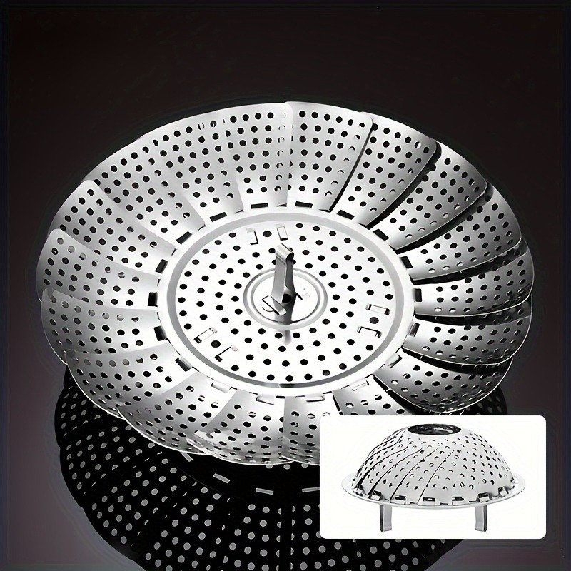 Stainless Steel Steamer Basket - Expandable 6-10.5" Foldable for Pots | Healthy Veggie Steamer Rack, Durable & Easy Clean