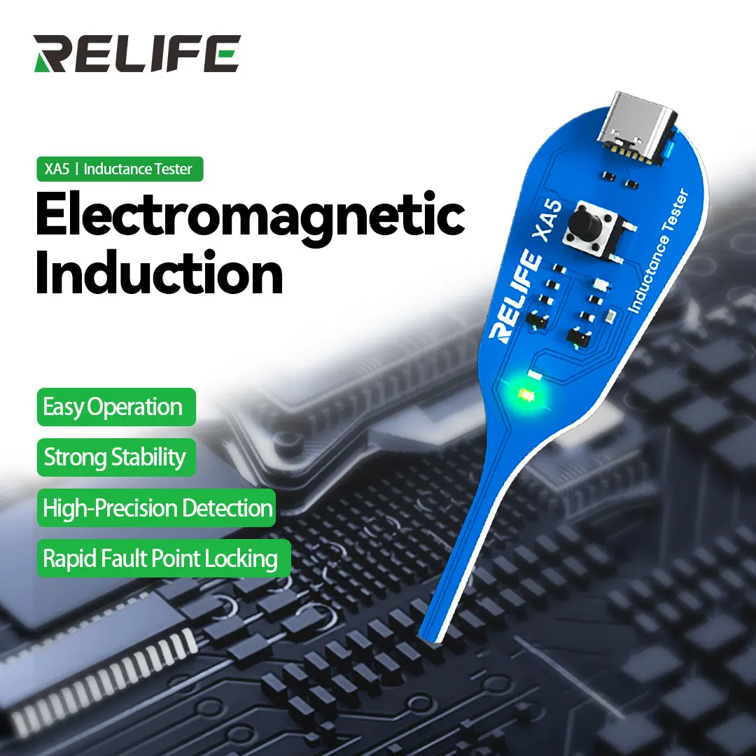 RELIFE XA5 Inductance Tester Quickly Locate the Fault Point for Testing the Quality of Inductors on Electronic Motherboards