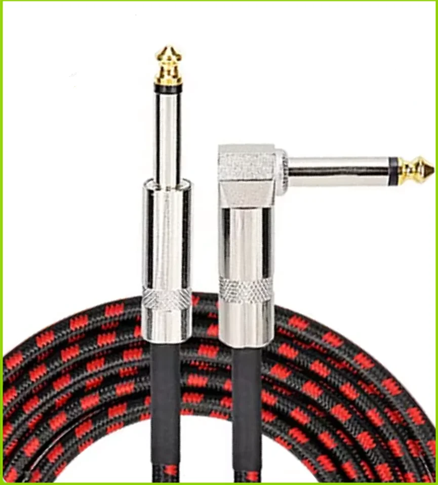 6.35mm Audio Cables TRS 1/4 inch 6.5mm Audio Cable For Electric Guitar Bass 1.5/3/6M Gold Plated Shielded Low Noice Jack Cable