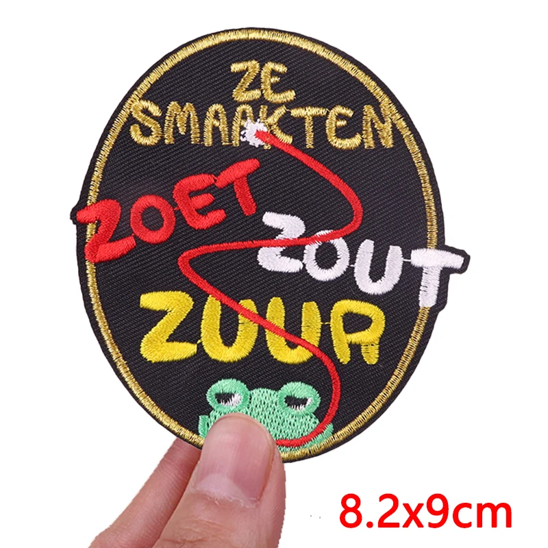 Nouveauté 2026 : Écussons brodés Oeteldonk des Pays-Bas, thermocollants DIY pour vêtements, badges de carnaval néerlandais motif grenouille