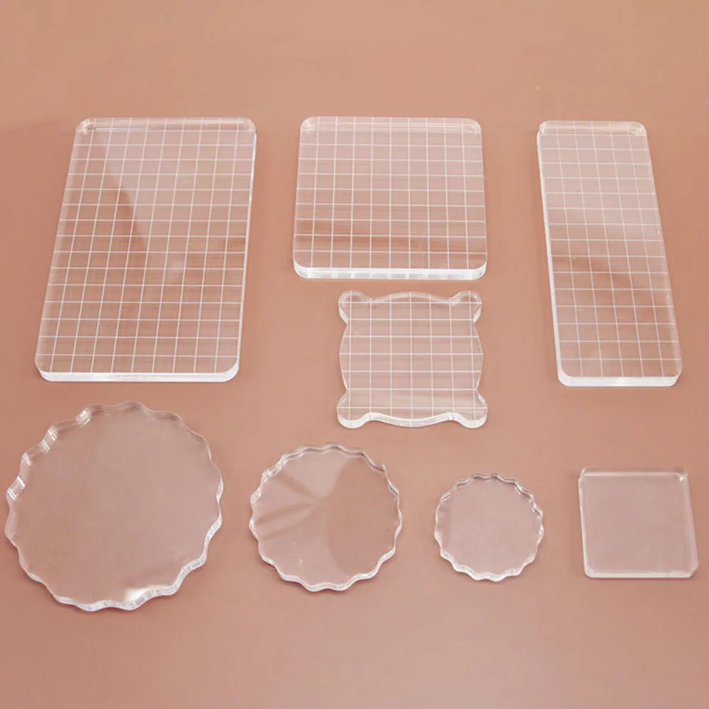 Clear Acrylic Stamp Block Use Clear Cling Mounted Rubber Stamp DIY Scrapbooking Clear Photo Album Decorative Handmade Tools
