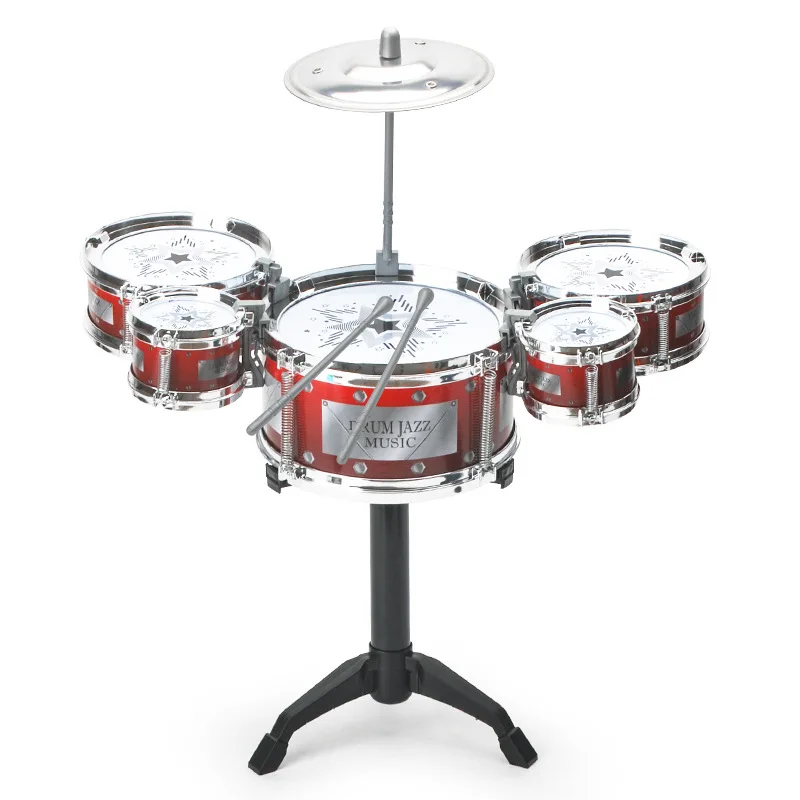 Drum Sets for Children Beginners Children's Toys Dynamic Jazz Drums for Western Percussion Instrument