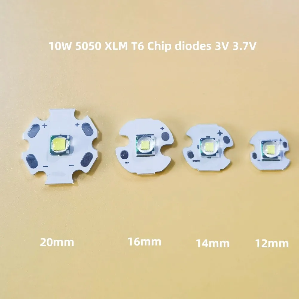 High Power LED 10W 5050 XLM T6 Led Chip Diodes 3V 3.7V Flashlights Parts DIY For Bicycle Car Accessories Headlamp