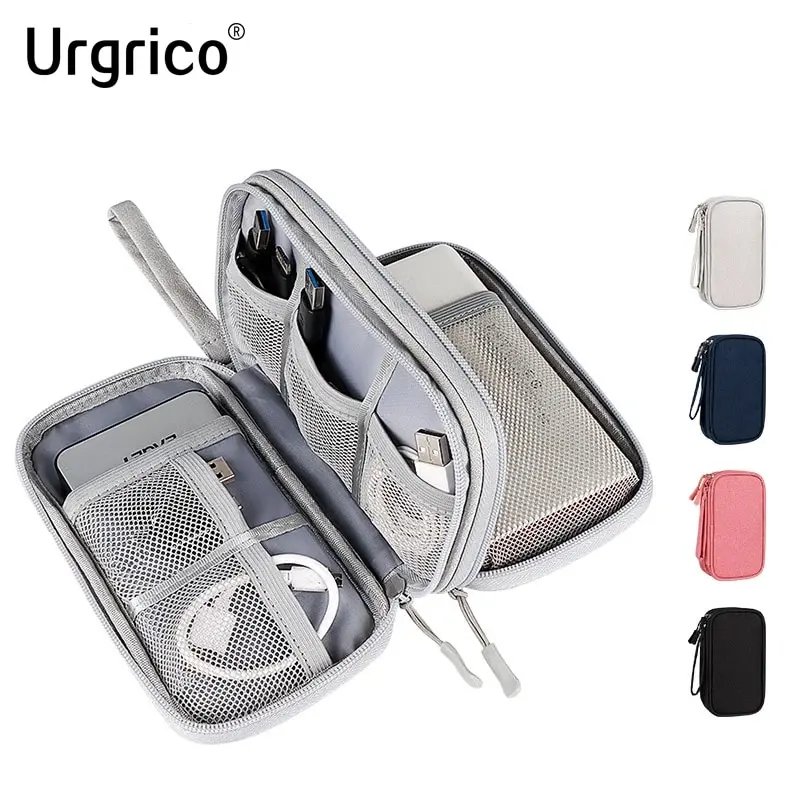 Data Cable Storage Bag Waterproof Portable Carry Case Layers Storage Bag Travel Organizer Bag for Cable Cord USB Charger