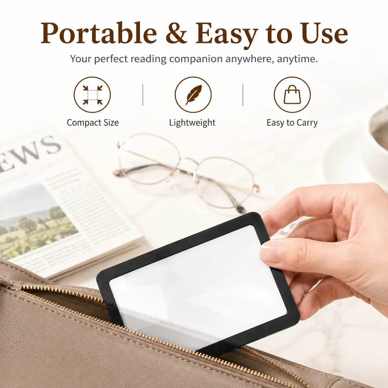 Lente d'ingrandimento portatile da 1-10 pezzi, formato carta, sottile, da tasca, per leggere testo piccolo, ricevute e caratteri minuscoli, per l'uso quotidiano