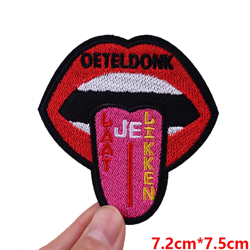 Netherland Oeteldonk Emblem Embroidered Patches For Clothing DIY Netherland Carnival Frog Embroiodery Patch Iron On Patches
