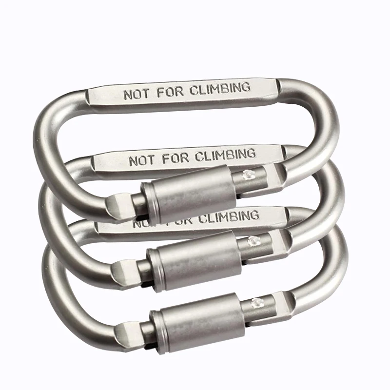 Set Sale Backpack Carabiner Keychain Outdoor Camping Tools Hiking Aluminum Alloy D-ring Snap Clip Lock Buckle