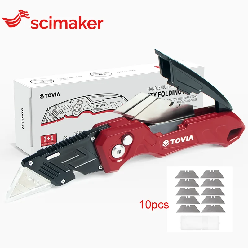 T TOVIA Zakmes Vervangbaar mes voor kabeldozen Kartonnen dozen Cutter Handvat Messen Outdoor Handgereedschap