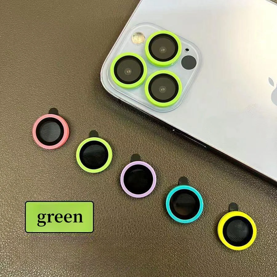 Luminous Ceramic Camera Protector Film For IPhone DUO 18 Pro Max 17Pro Max 15 16Plus 16Pro Lens Ring Tempered Glass Glowing CapM
