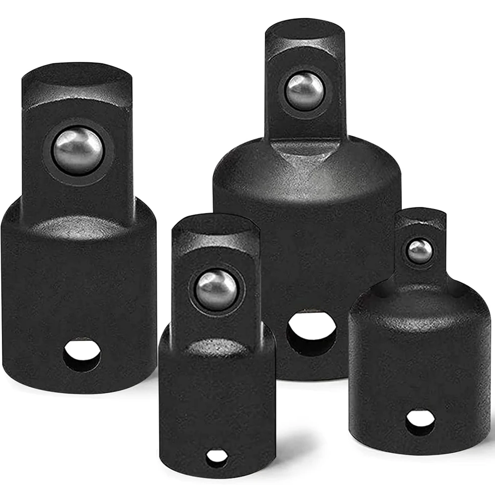 4PCS 1/2 3/8 1/4 inch Impact Socket Adapter Reducer Set Use Wrenches Drills in Auto and Impact Driver Construction Work