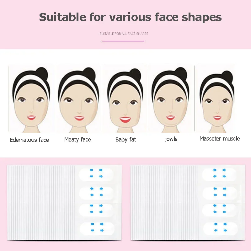 30/20/10 hojas V Lift pegatina facial maquillaje Invisible adhesivo Lift cara cinta parche delgado pegatina transpirable levantamiento apretar la barbilla