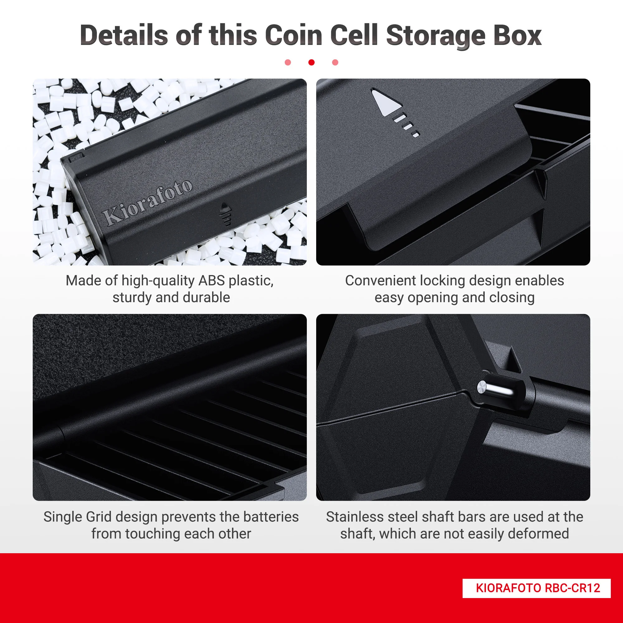 2/4 Pack Upgrade Coin Cell Battery Organizer for 24/48 x CR2032/CR2025/CR2016 Batteries, Allow to fit in Standard D Battery Slot
