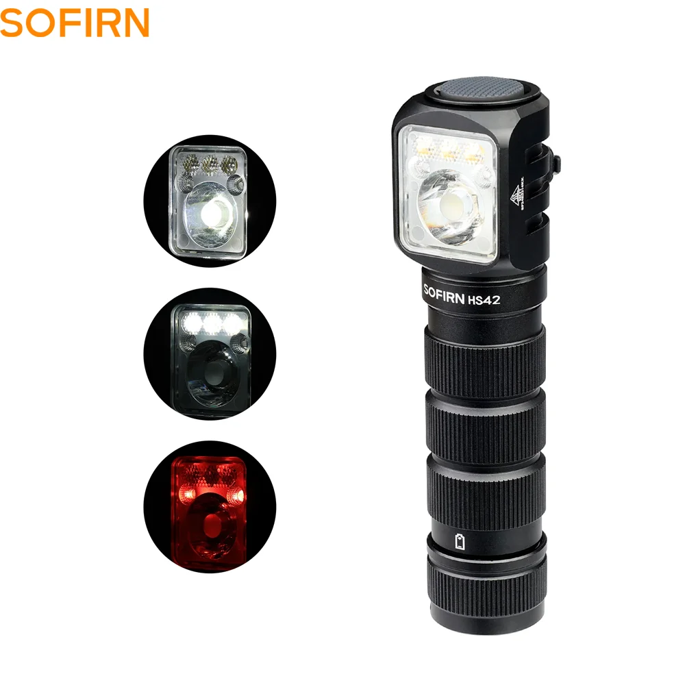SOFIRN HS42 Headlamp 2100lm 18650 EDC USB C Rechargeable with Power Bank Flashlight SST40 LED Torch with Magnetic for Camping
