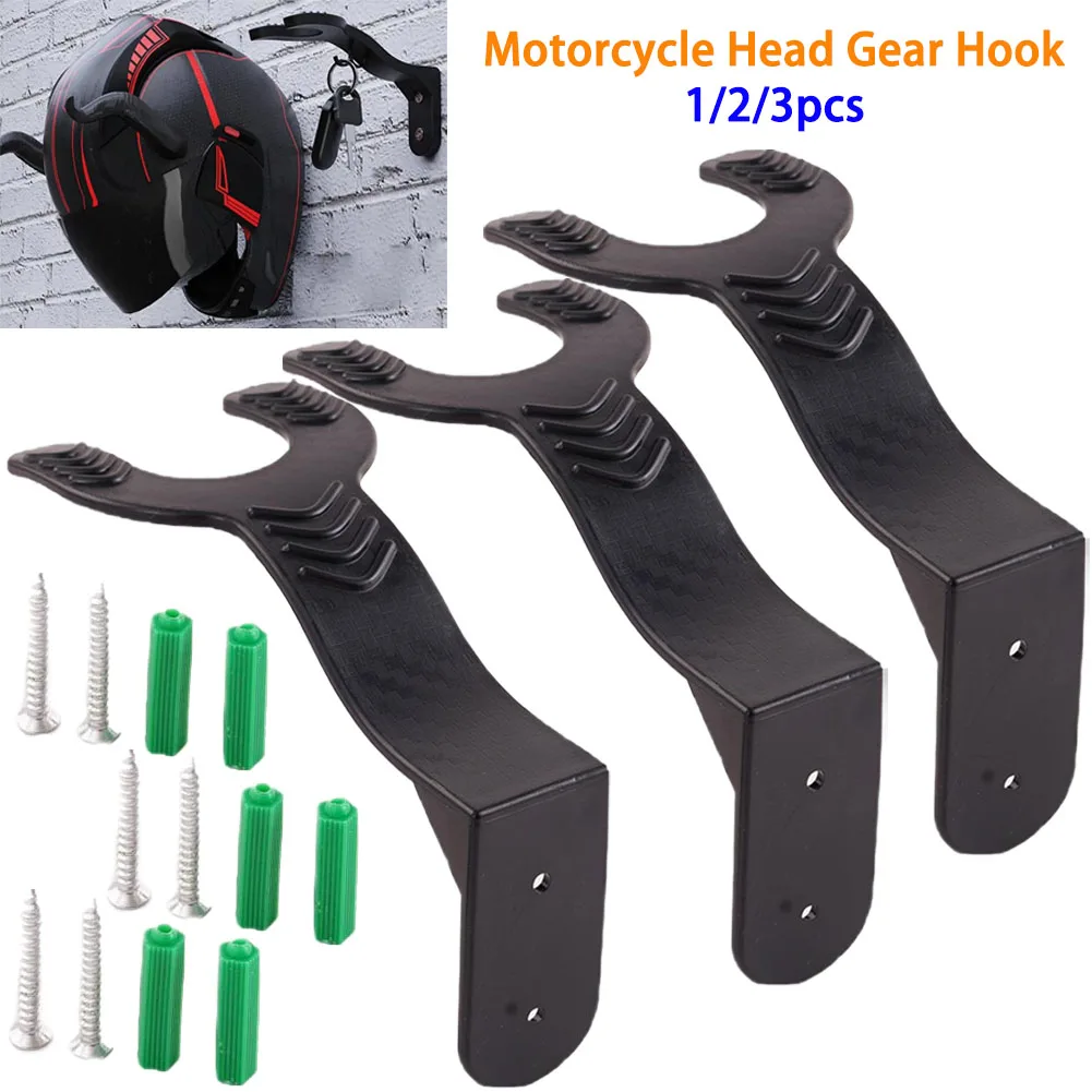 1/2/3PCS Motorcycle Head Gear Hook Motorcycle Helmet Holder Helmet Hook Wall Mount Football Bicycle Hat Hanger Stand
