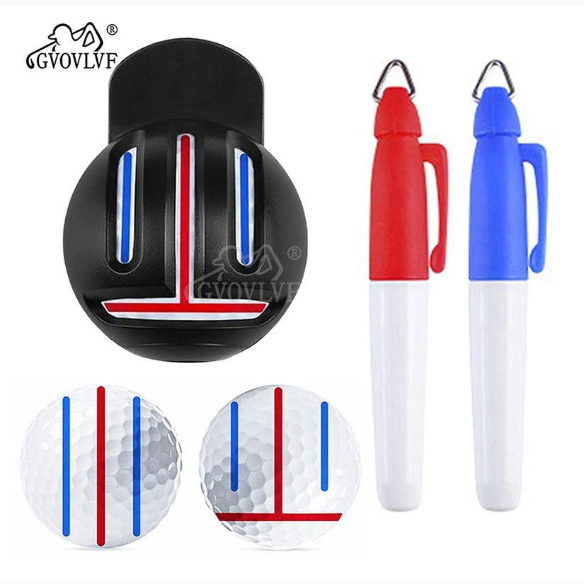1세트 골프 마커 펜 포함 핸드툴, 골프 마커 도구 정렬 키트, 마커 펜, 골프공 라인 그리기 도구 (신제품)