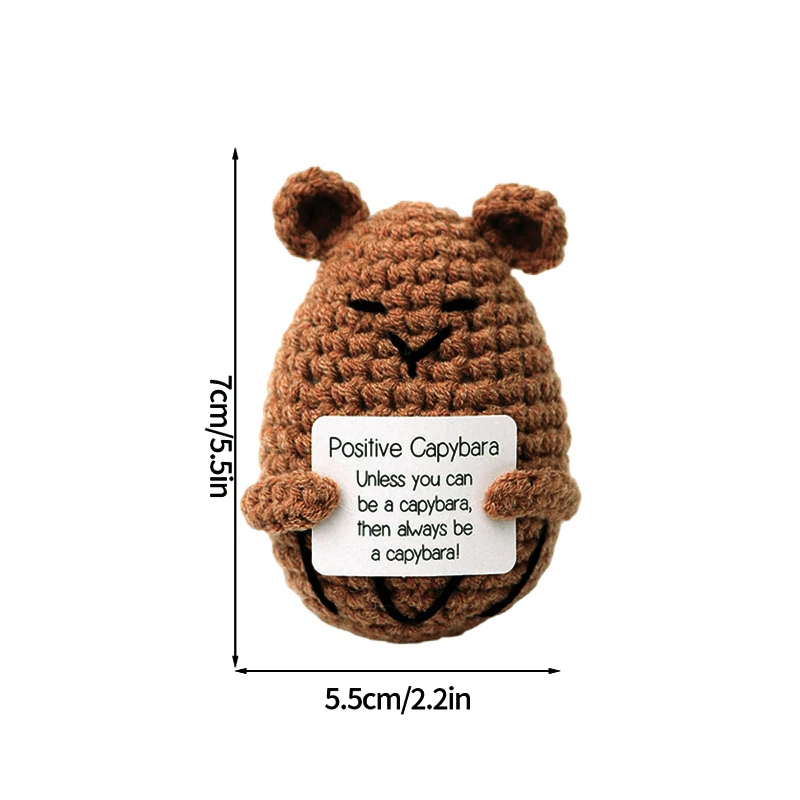 Crochet Positive Energy Dolls Cute Mini Pocket Hug Knitted Potatoes Handwoven Figurine Crafts Kawaii Crochet Animals Xmas Gifts