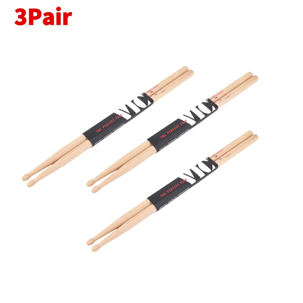 2-10 pièces baguettes 5A/7A baguettes de tambour poids et pas cohésions maillets Hickory américain naturel pour batterie acoustique/électronique