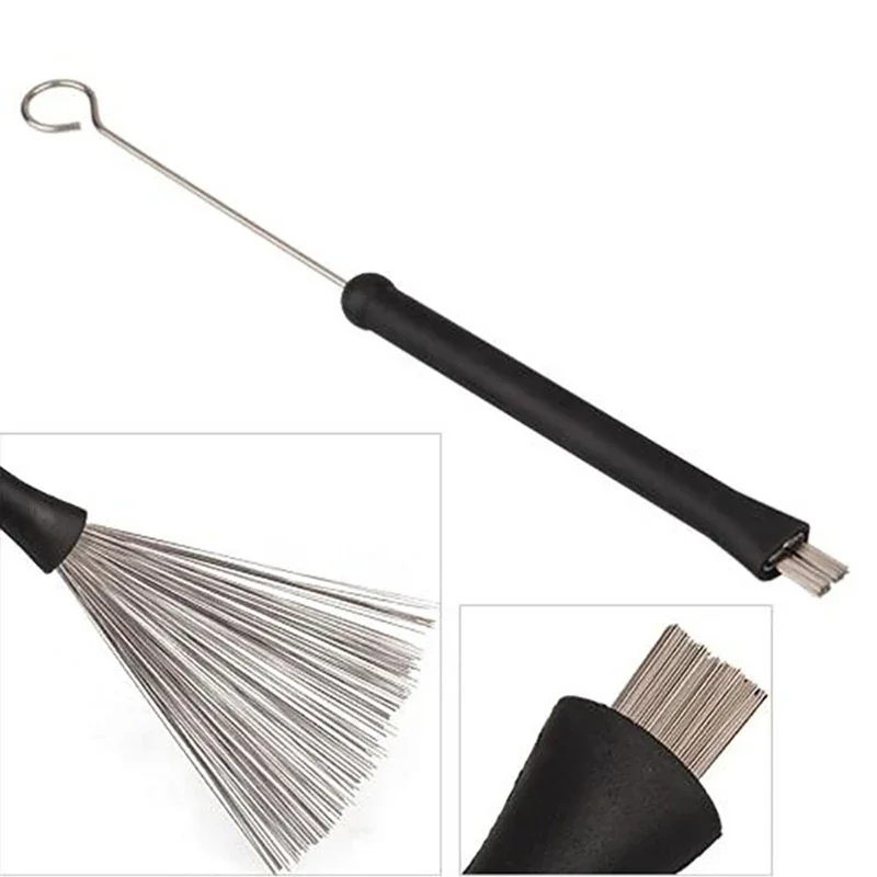 1 Stuk Intrekbare Golvende Drum Borstels Telescopische Percussie Professionele Draadborstels Drumsticks Drumaccessoires
