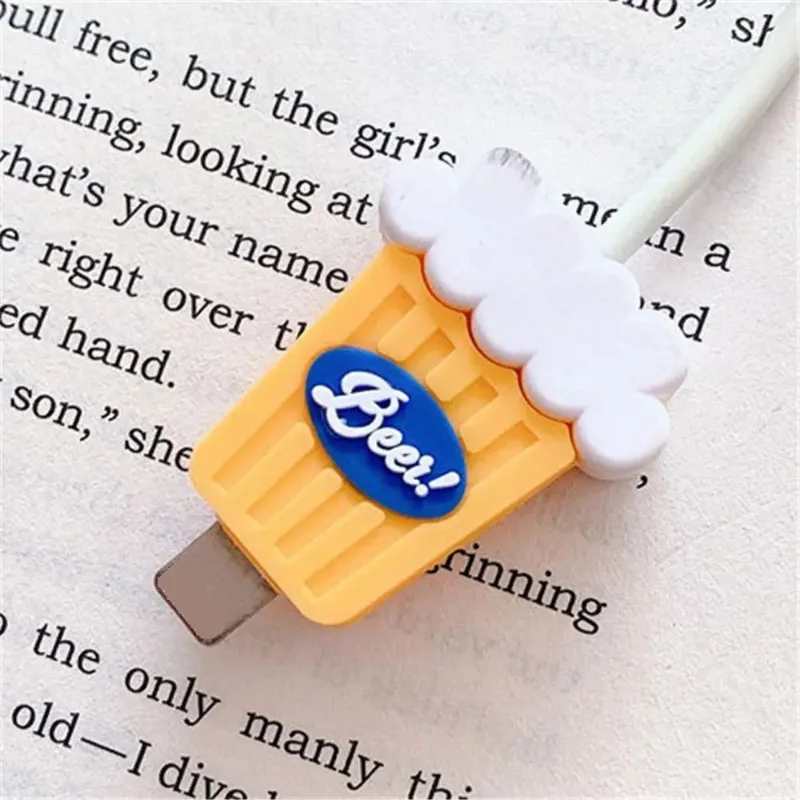1Pc Useful Charger Plug Protective For iPhone USB Cable Protector Cable Cord Case Winder Cover Data Line Bite