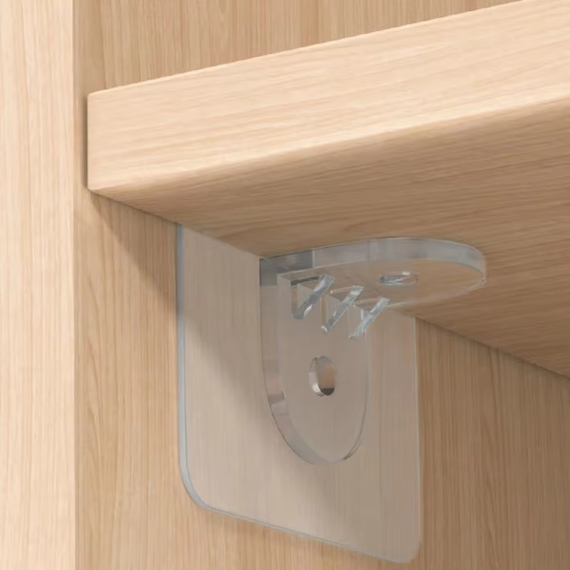 4/10pcs ตู้เสื้อผ้า Divider วงเล็บ Non-Marking Sticky Kitchen Cabinet Divider วงเล็บ Anti-ด้านข้างชั้นสนับสนุนวงเล็บ
