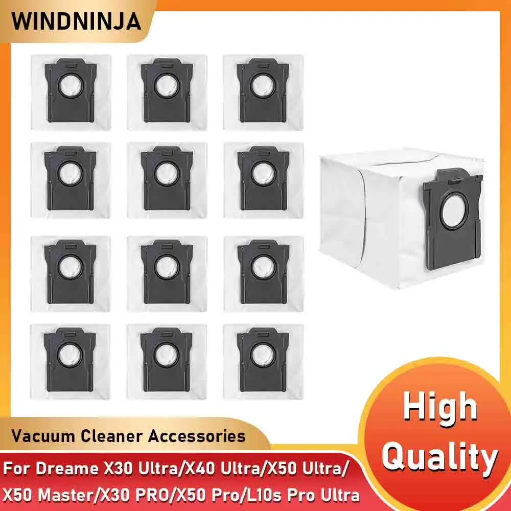 Replacement Bags For Dreame X50 Ultra/X40 Ultra/X30 Ultra/L50 Ultra/L40 Ultra/L10s Ultra Gen2/S30 Pro Ultra Robot Vacuum