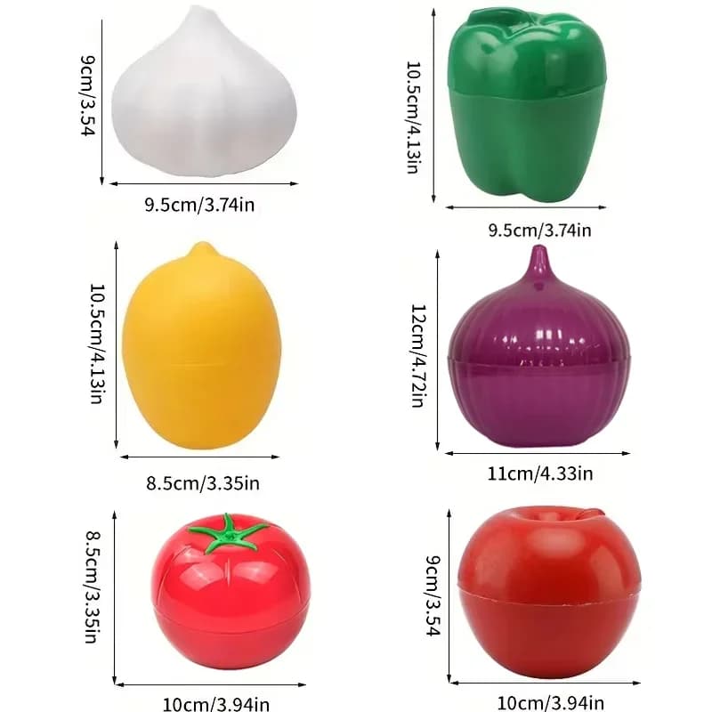 Food Box Plastic Sealed Creative Organizer Crisper Vegetable Containers Onion Garlic Green Pepper Fresh Storage Kitchen Tool