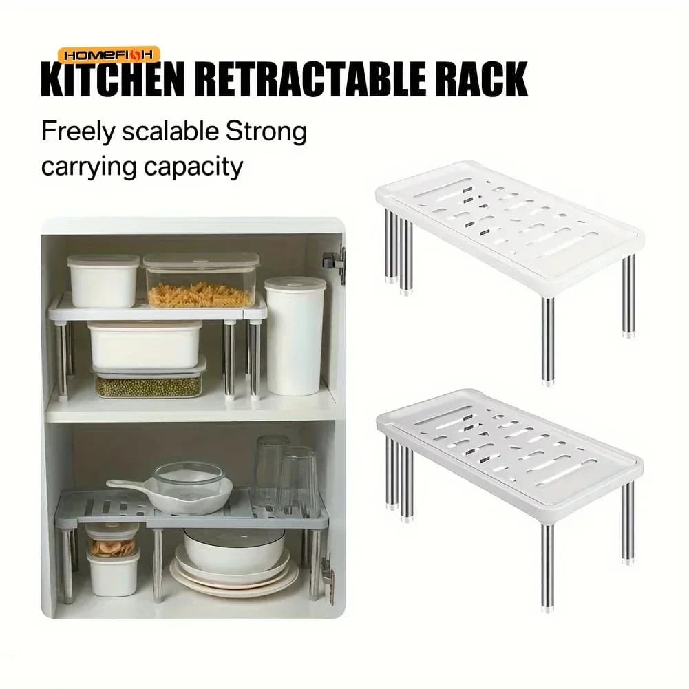 Extendable Shelving Unit (1 piece) Multi-purpose Storage Rack Household Seasoning Bottle Organiser