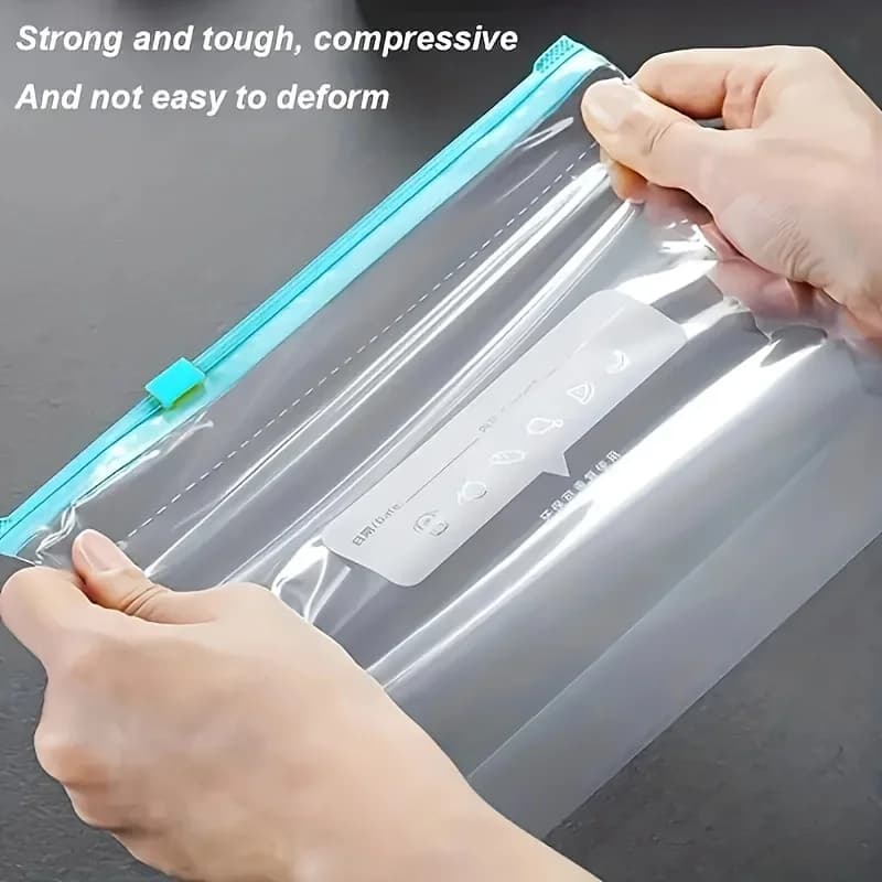 10-90pcs Fresh-keeping Storage Bags Zipper Sealed Food Bags for Fruits Grains Vegetables Meat Leakproof Freezer Storage Access