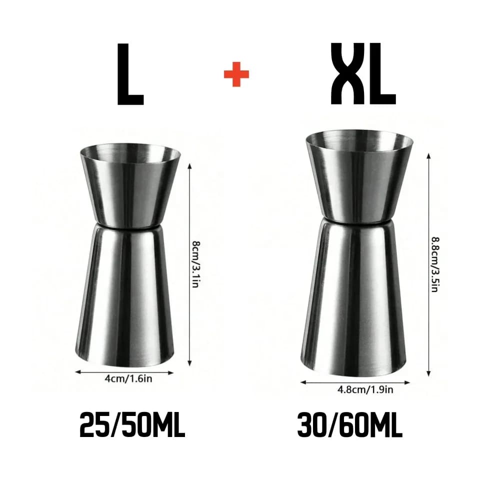 Stainless Steel Measuring Cup Cocktail Shaker Peg Measurer Jigger Dual Shot Drink Alcohol Capacity Shaking Bottle Party Bar Tool