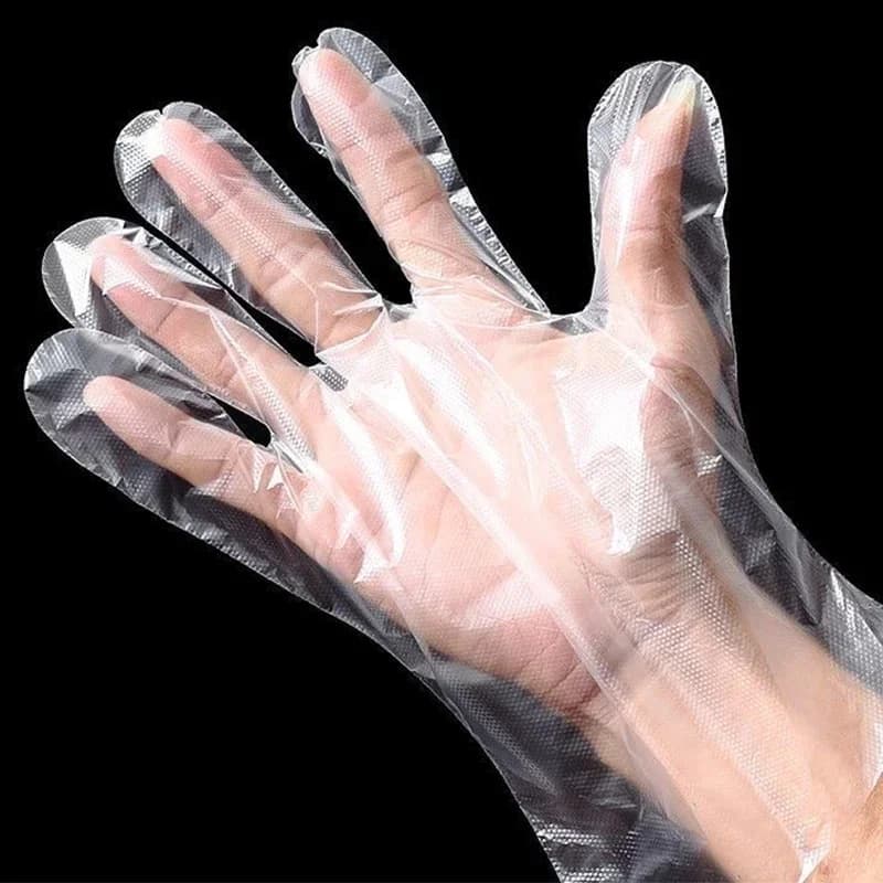 Clear Disposable Gloves Transparent Plastic Gloves Latex Free Food Prep Safe Gloves for Cooking Cleaning BBQ Kitchen Things