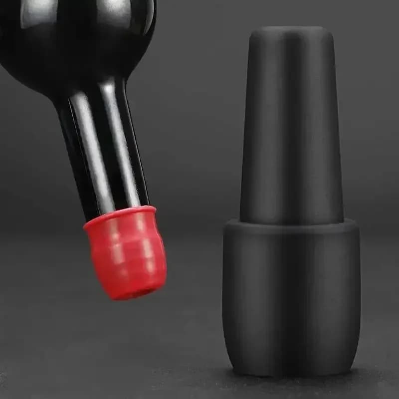 Universal Red Wine Bottle Stopper with Soft Silicone Double Seal Bottle Stopper and Cap Bar Wine Utensils Kitchen Tools