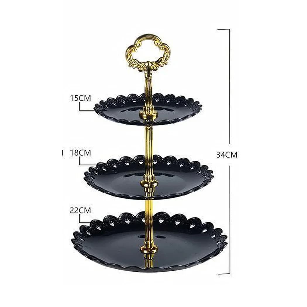 3 Layer Cake Stand Fruit Plate Tray Display Birthday Party Dessert Wedding