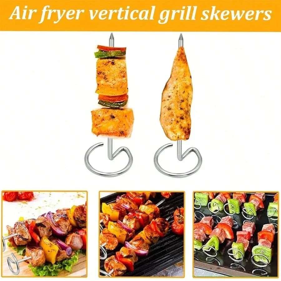 10/20/30pcs Kabob Skewers Stainless Steel Sticks For Grilling Reusable Kebab Tool Barbecue Stainless Steel BBQ Stick Chicken