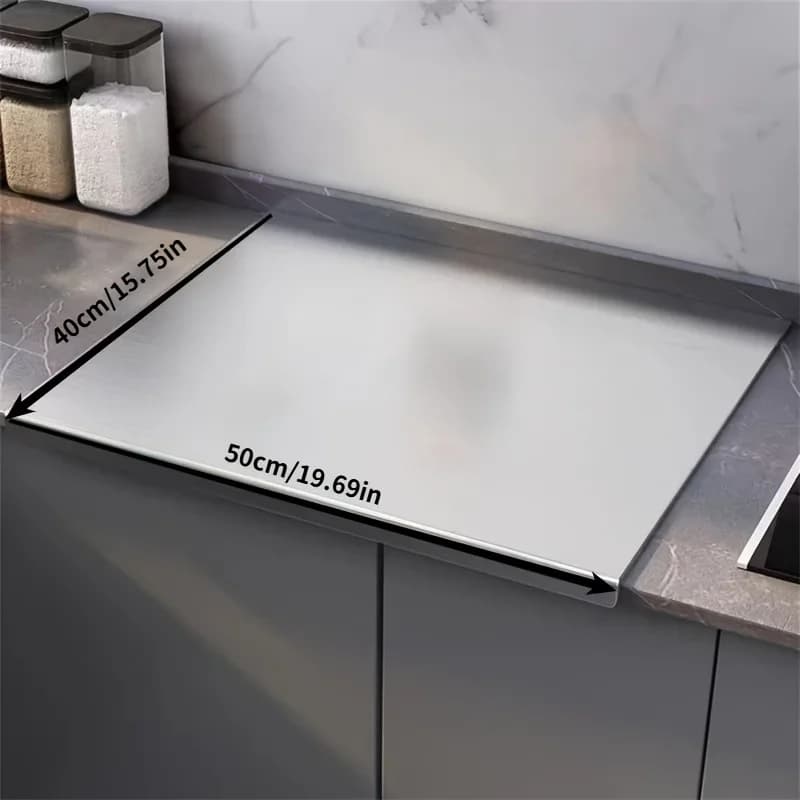 Large Foldable Stainless Steel Cutting Board, Kitchen Tools, BBQ, Kitchen Items, Kitchen Accessories for Home & Outdoor Use