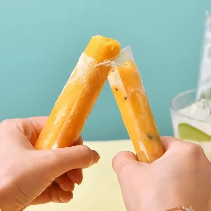 50/100/200pcs Disposable Transparent Popsicle Bag Juice Yogurt Chocolate Ice Bag Transparent Popsicle Mold Kitchen Accessories