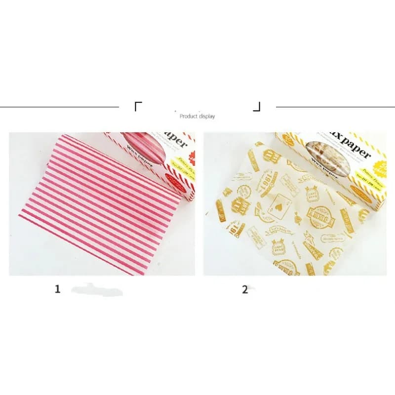 50Pcs/Lot Wax Paper Food Grade Grease Paper Food Wrappers Wrapping Paper For Bread Sandwich Burger Fries Oilpaper Baking Tools