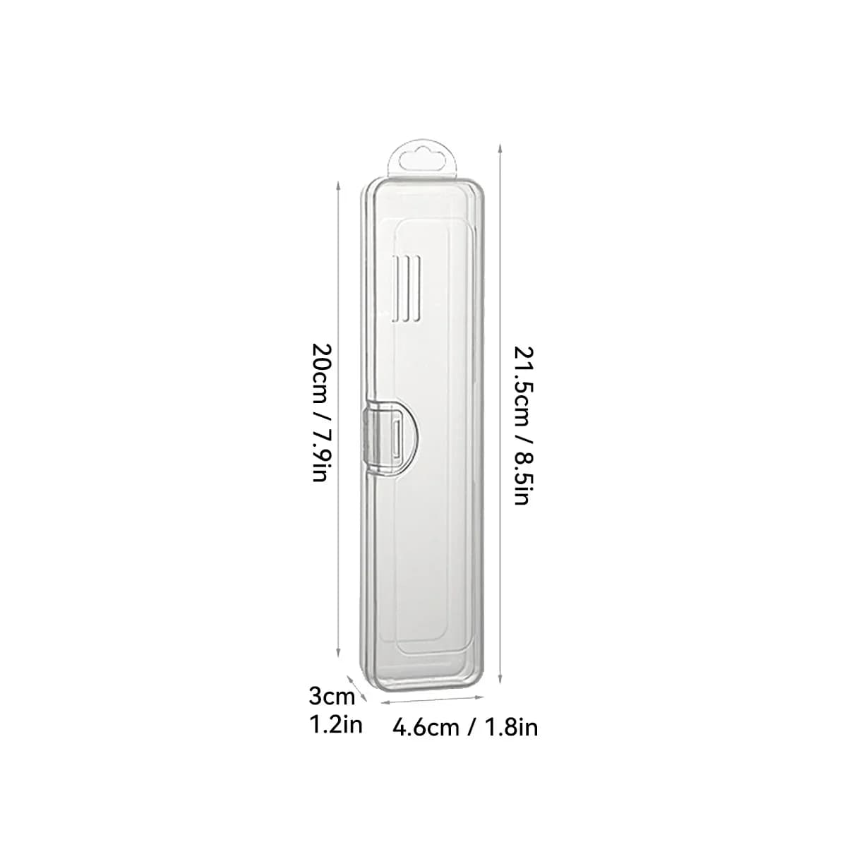 Portable Transparent Tableware Box Travel Flatware Storage Box With Flip Cover Dustproof Chopsticks Forks Spoon Cutlery Case