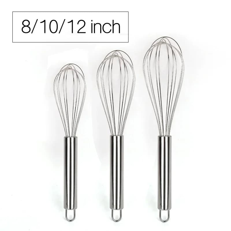6/8/10/12 Inch Stainless Steel Egg Whisk Balloon Wire Hand Mixer for Baking Cooking Cream Butter Milk Dough Kitchen Gadgets