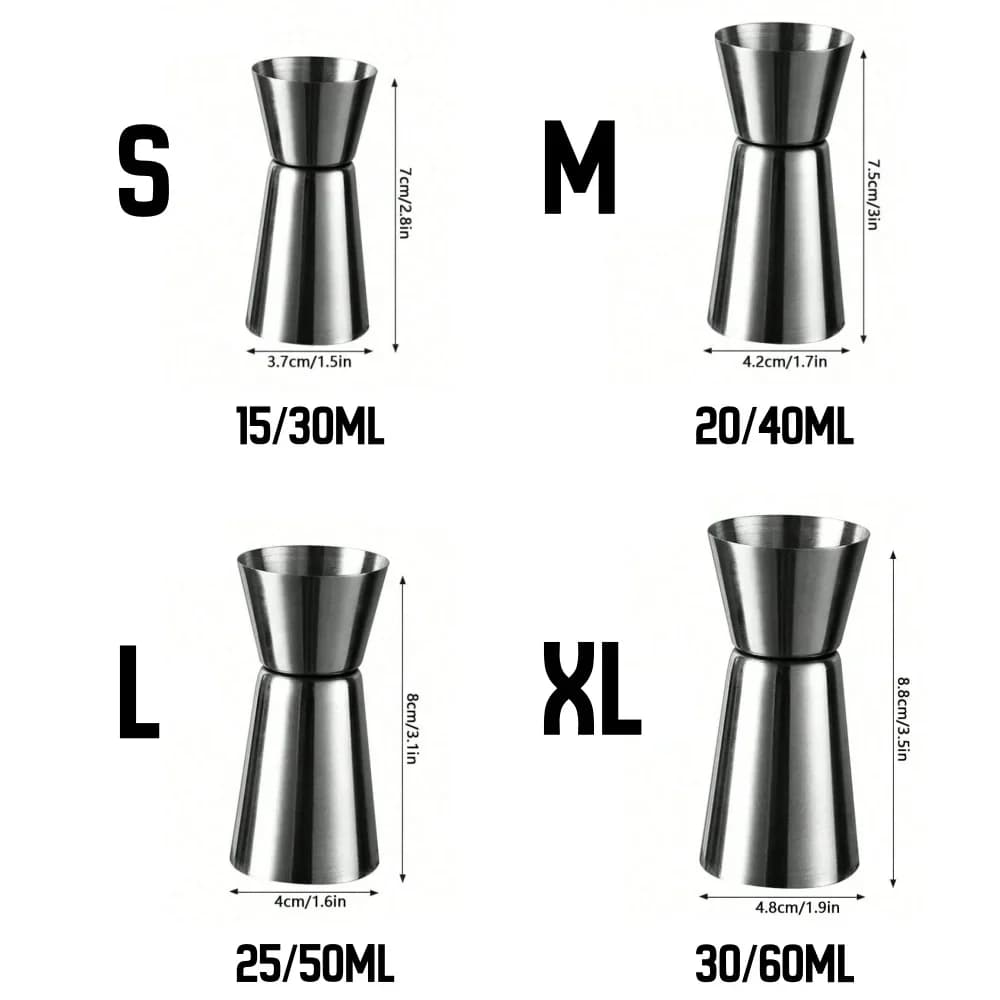 Stainless Steel Measuring Cup Cocktail Shaker Peg Measurer Jigger Dual Shot Drink Alcohol Capacity Shaking Bottle Party Bar Tool