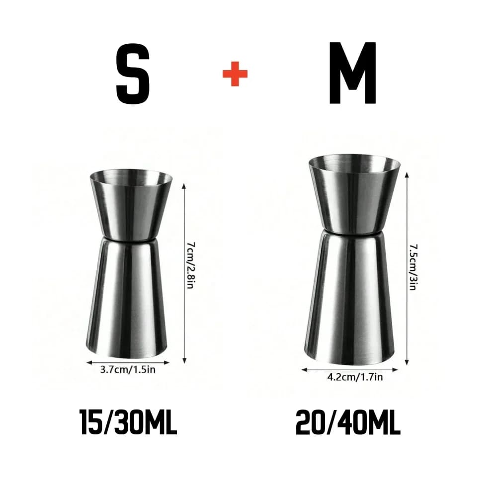 Stainless Steel Measuring Cup Cocktail Shaker Peg Measurer Jigger Dual Shot Drink Alcohol Capacity Shaking Bottle Party Bar Tool