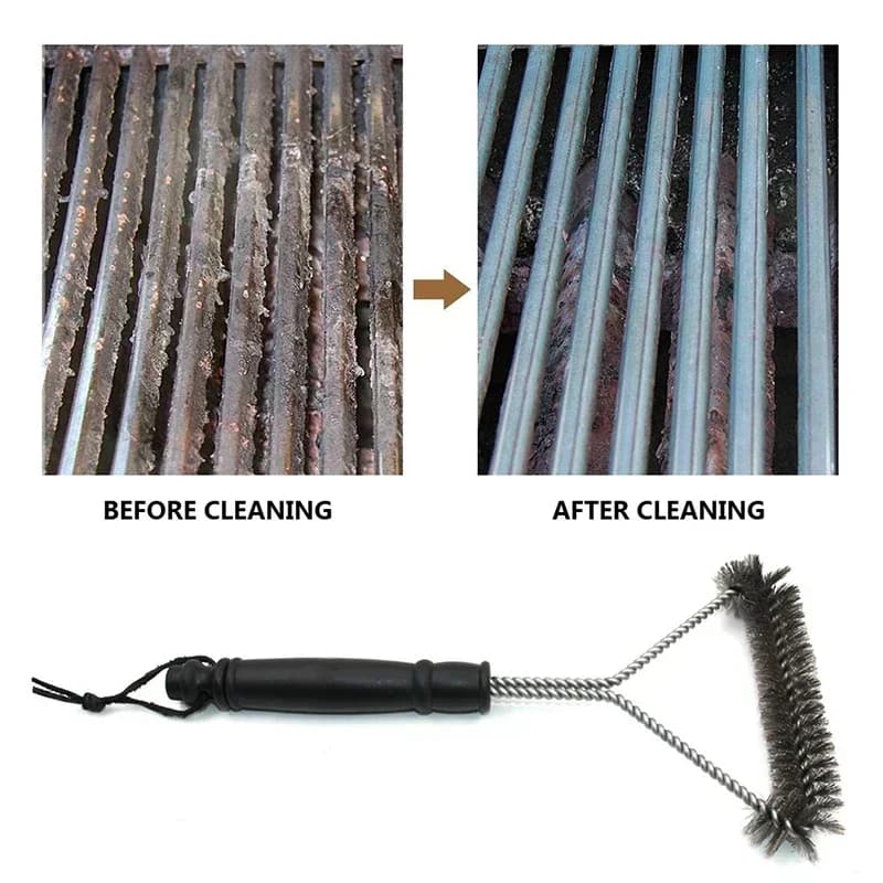 Barbecue Brush Cleaning Tool Stainless Steel Non Stick Cleaning Brush Barbecue Accessories Stainless Steel Wire Barbecue Brush