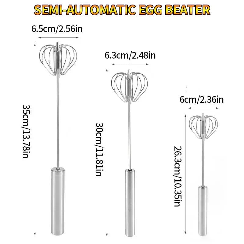 Semi Automatic Egg Beater Manual Rotating Cream Mixer Household Baking Tool Kitchen Gadget for Egg Blending Cake Mixing