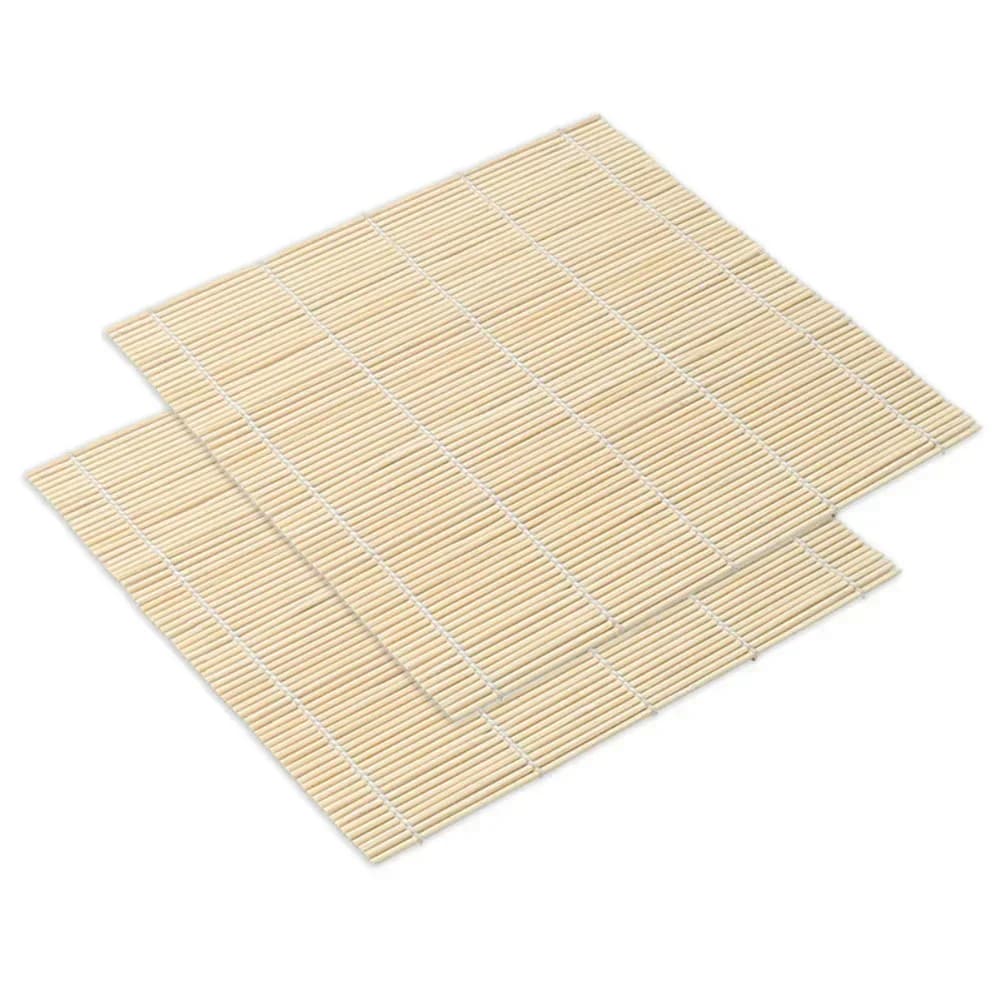 Exquisite Bamboo Sushi Mat with White Finish Seaweed Rice Roll Curling Non Stick Japanese Style Kitchen Essential Sushi Making