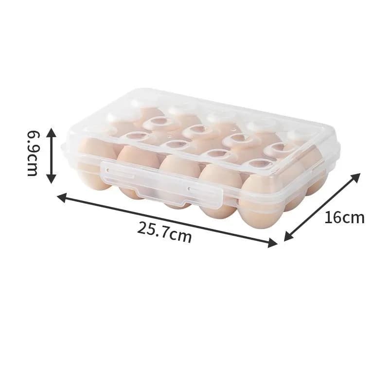 Egg Holder Plastic Egg Storage Box Egg Organizer for Fridge Portable Egg Tray with Lid for Refrigerator Camping Hiking Outdoor