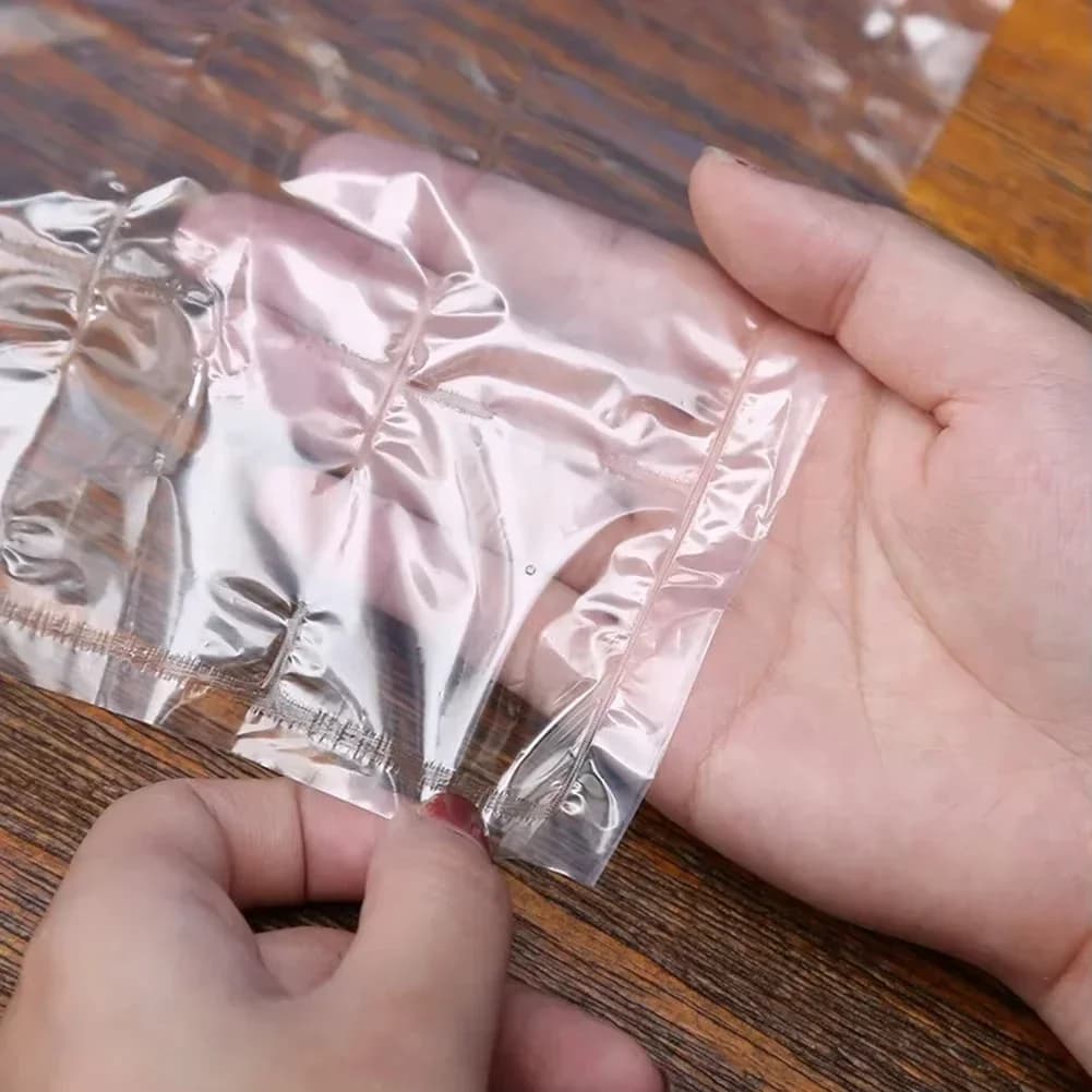 10-100pcs/pack Disposable Ice Bag Lattice Ice Cube Mold Bar Self-sealing Ice Tray Bag Ice Cube Bag Box Edible Frozen Ice Cube
