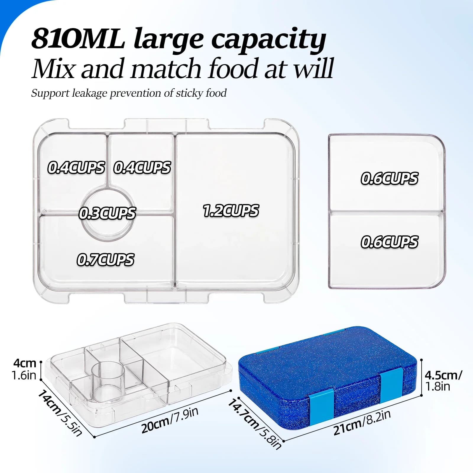Portable Sealed Lunch Box Student Bento Box Microwave Available Heating School Office Staff Fruit Food Containers Forks Spoons